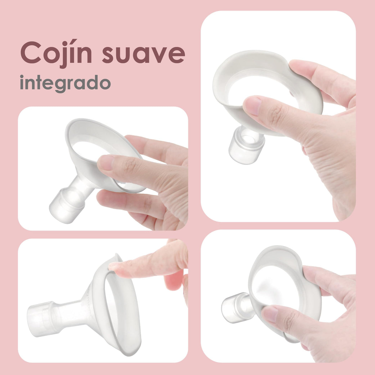 Embudo Maymom MyFit Serie Comfy de 17 mm, diseño de dos piezas, compatible con piezas de extractores Medela; reemplazo de embudos Medela; compatible con conector MaxFlow Flex; paquete de 2 piezas