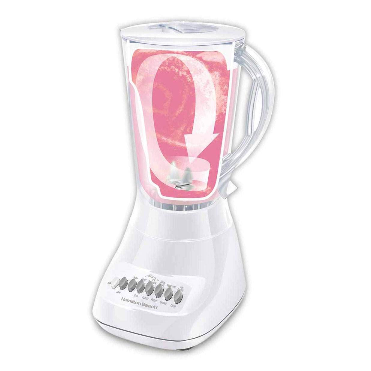 Hamilton Beach 50166 56 Oz White 10 Speed Blender