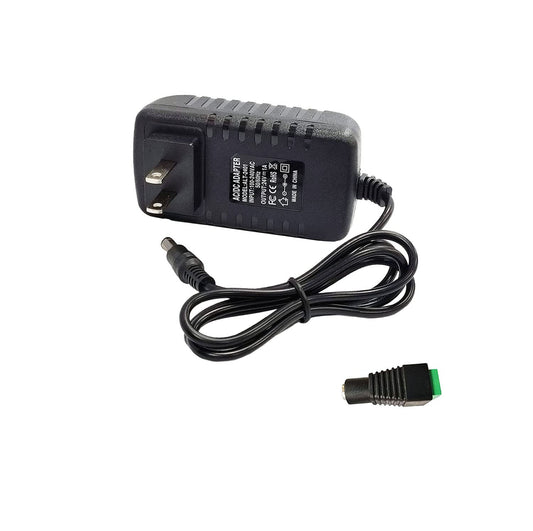 Adaptador de CA Negro para Tira de Luz LED, Cámara CCTV, Bomba de CC 24V 1A 24W Enchufe 5,5mm x 2,5mm