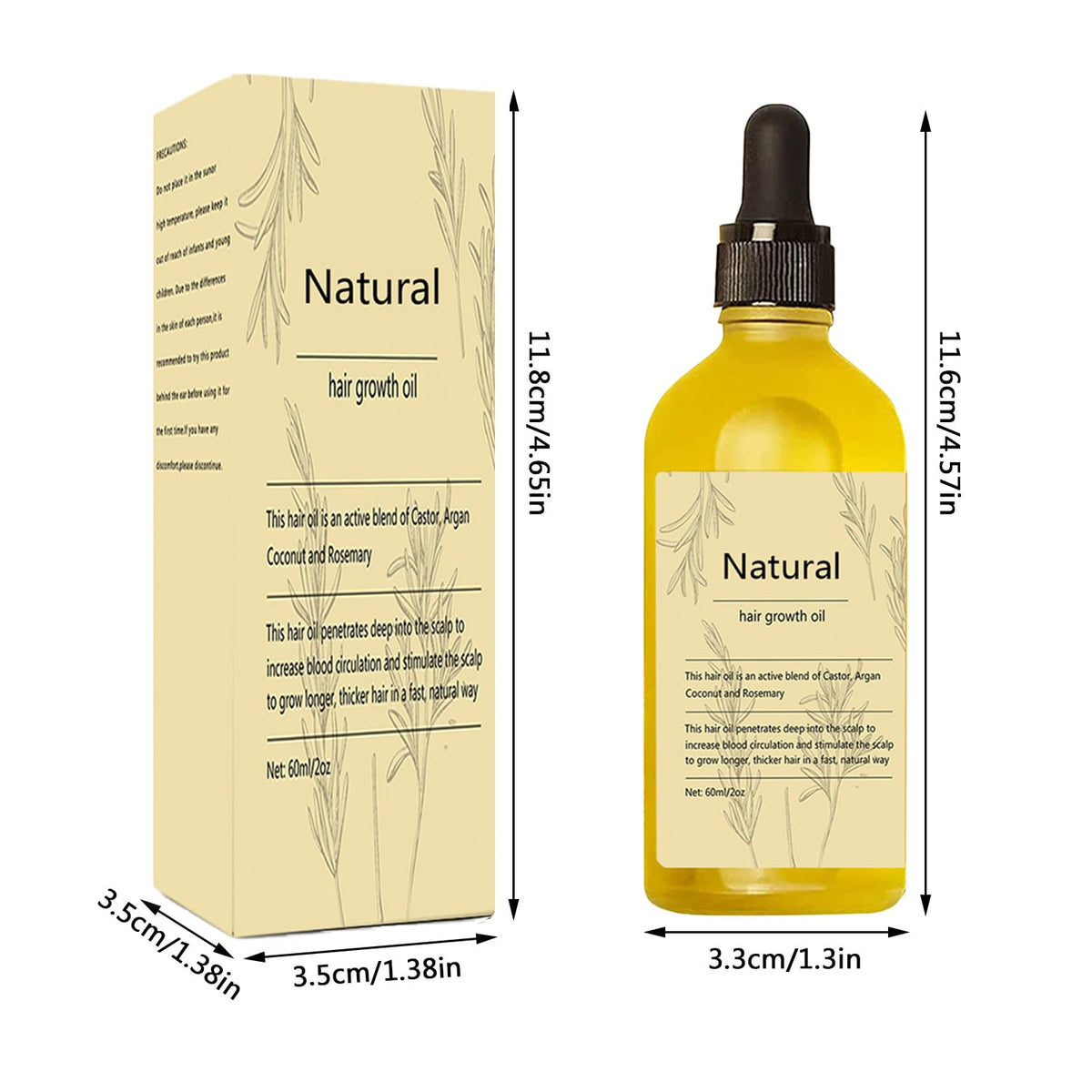 Aceite de Romero Natural Vegano para el Crecimiento del Cabello Orgánico