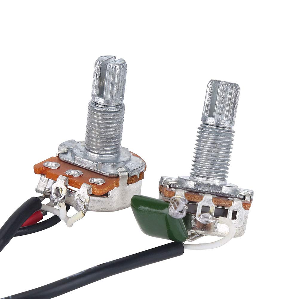 Dilwe Kit de arn¡§|s de cableado para Bajos, Que Incluye 11 Tuercas y 6 Arandelas para el Kit de reemplazo de Guitarra electr¡§?nica
