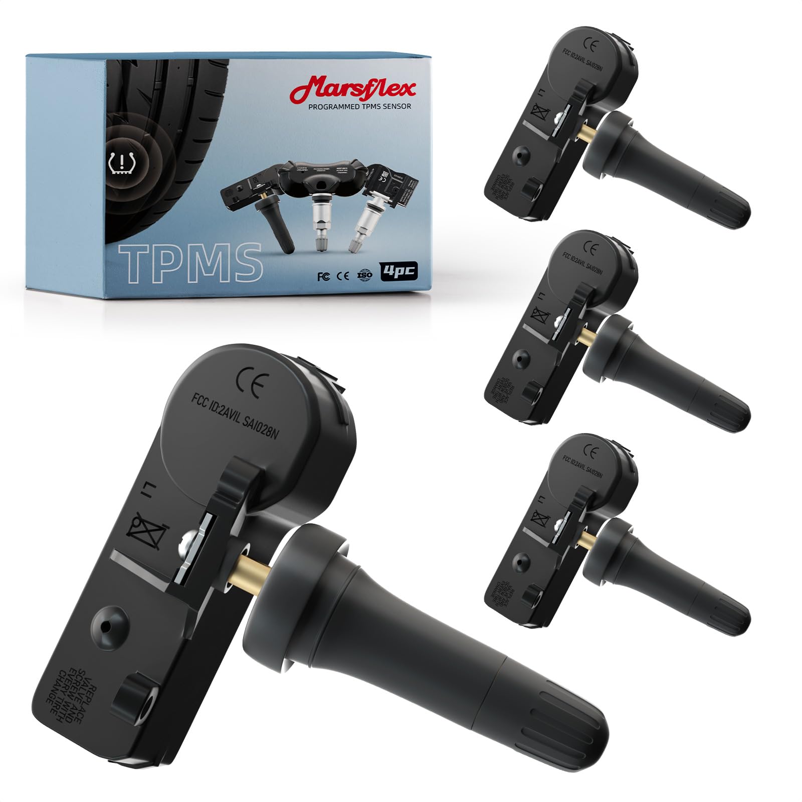 Sensor TPMS Marsflex Negro apto para Ford Lincoln Mercury 315MHZ 4PCS