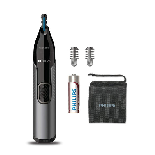 Recortadora de Nariz Philips Gris con Sistema de Protección, Totalmente Lavable