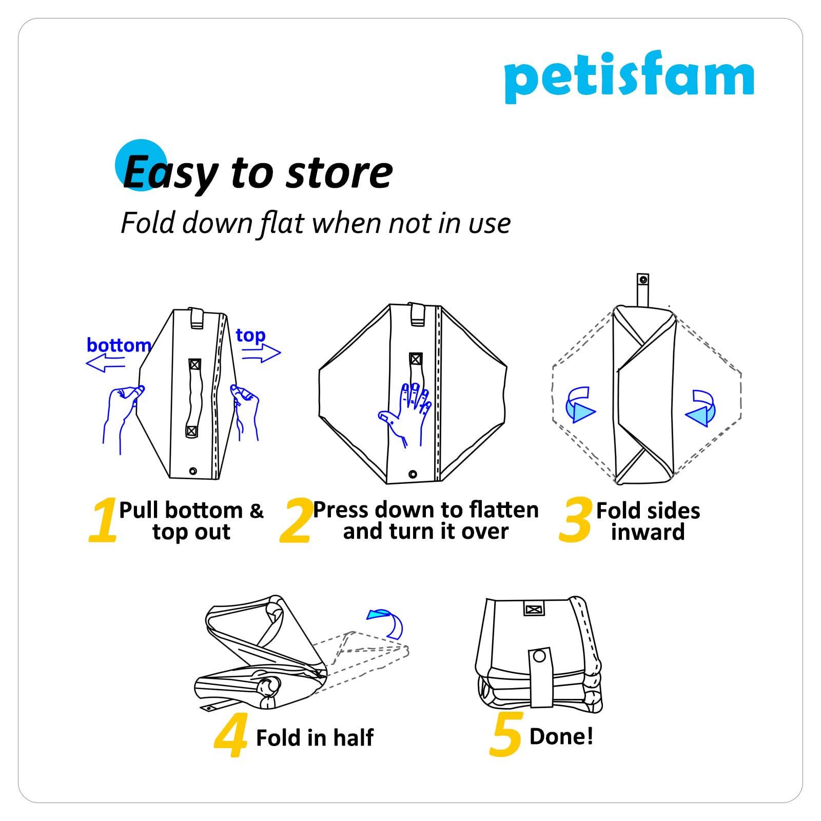 Caja de arena portátil para gatos para un fácil viaje con gatos medianos, grandes o múltiples, fácil de llevar, resistente, plegable para un fácil almacenamiento