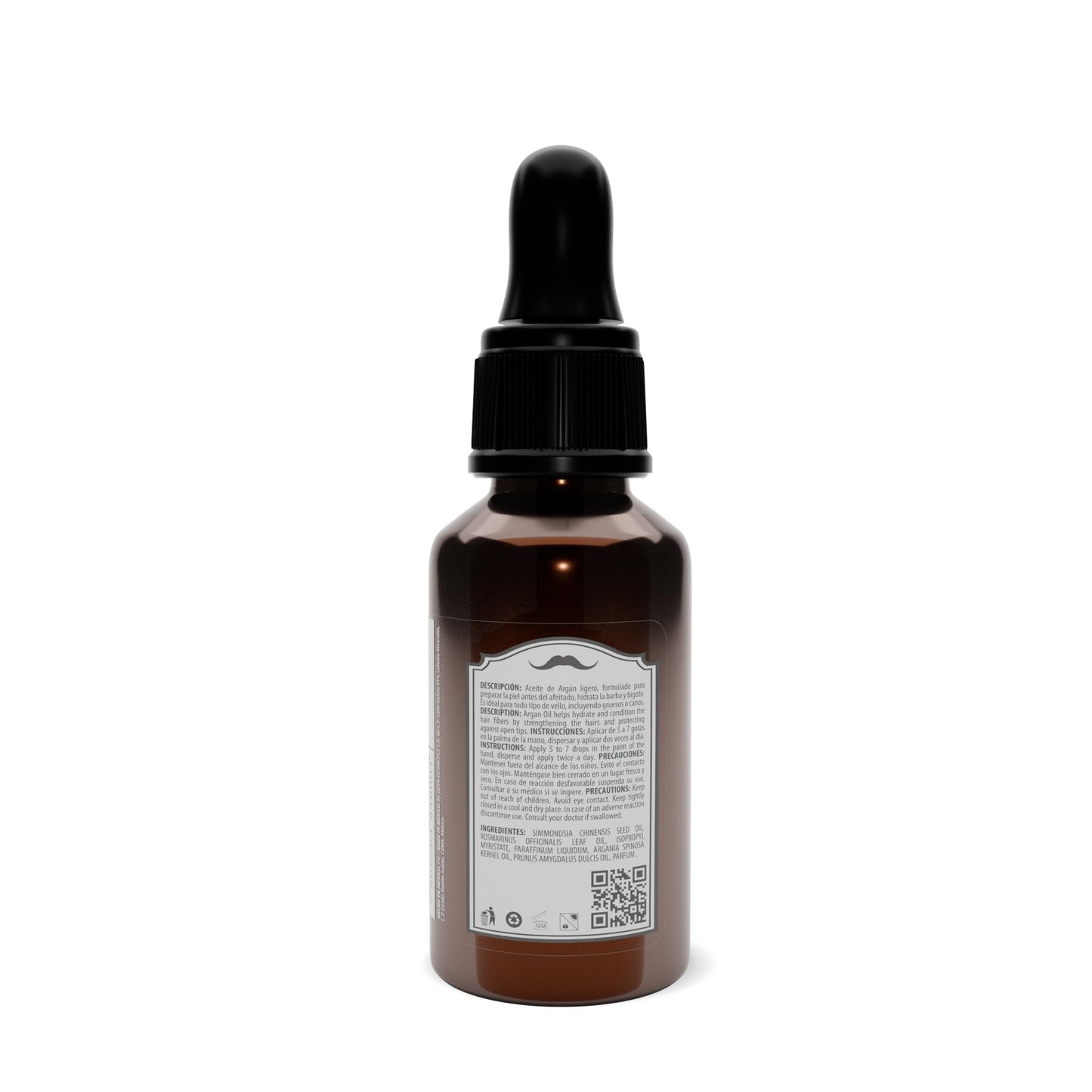 Charle's - Aceite Premium Hidratante Para Barba y Bigote con Argán | 30ml | Fácil Absorción - Elaborado con Ingredientes Naturales - Aceite de Jojoba - Aceite de Romero - Beard Oil - Ayuda a prevenir la irritación antes del afeitado