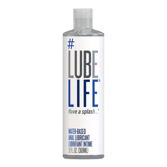 Lube Life Lubricante Anal a Base de Agua, 360 ml, Sin Parabenos ni Glicerina, Compatible con Condones
