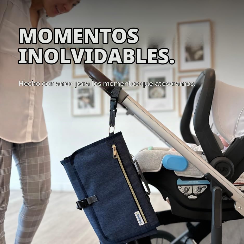 BeeStarz® Cambiador de bebé 2.0 – Cambiador portátil impermeable de 360° para viajes, cambiador de pañales para recién nacidos, bebés y niños pequeños | Ligero, plegable, fácil de limpiar, comodidad