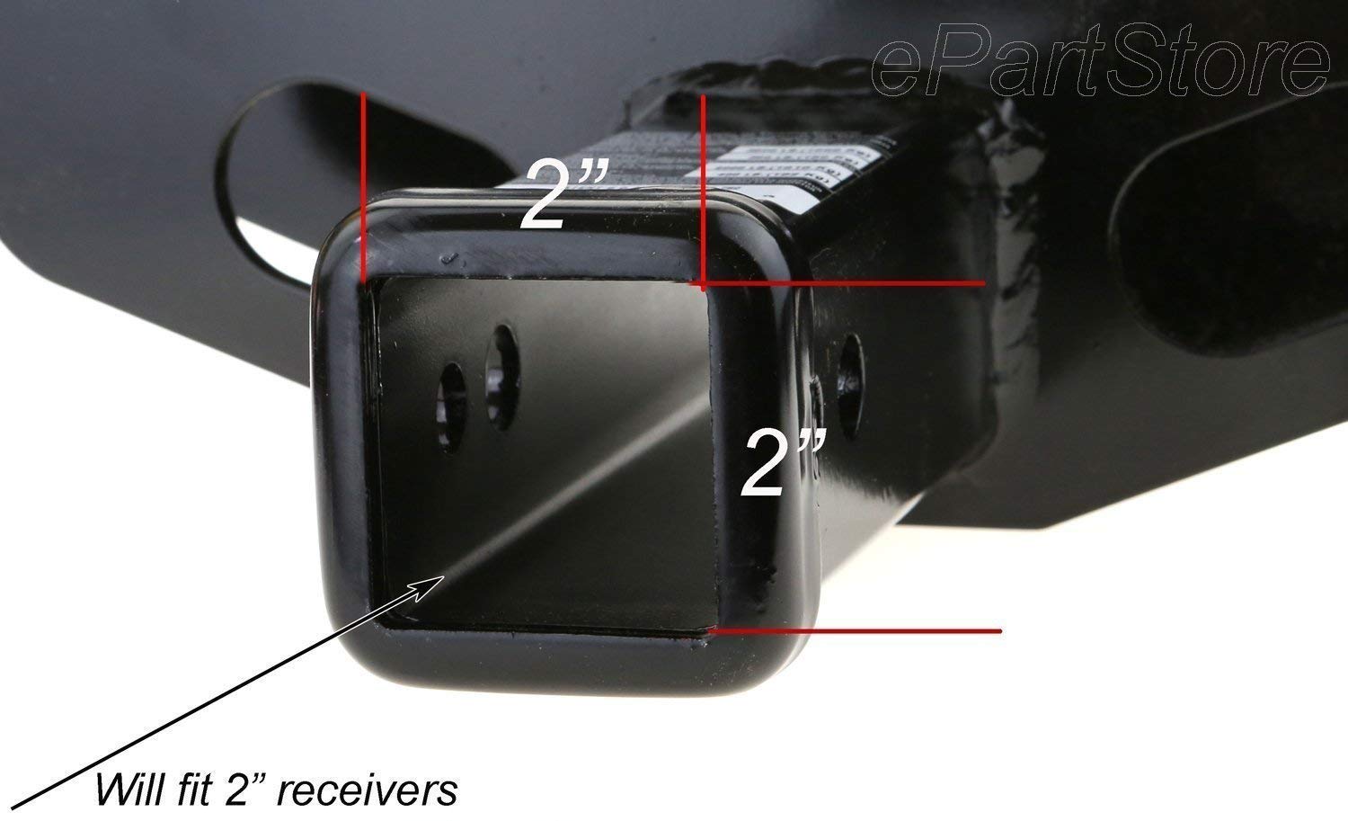 2" Trailer Hitch Cover tube Plug Insert Fits 2" Receivers (Plain Black)