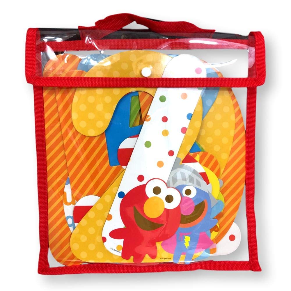 Set de Números Primer Año Sesame Street Personajes Elmo Cookie Monster Big Bird Bert Ernie Jumbo Bebé Unisex