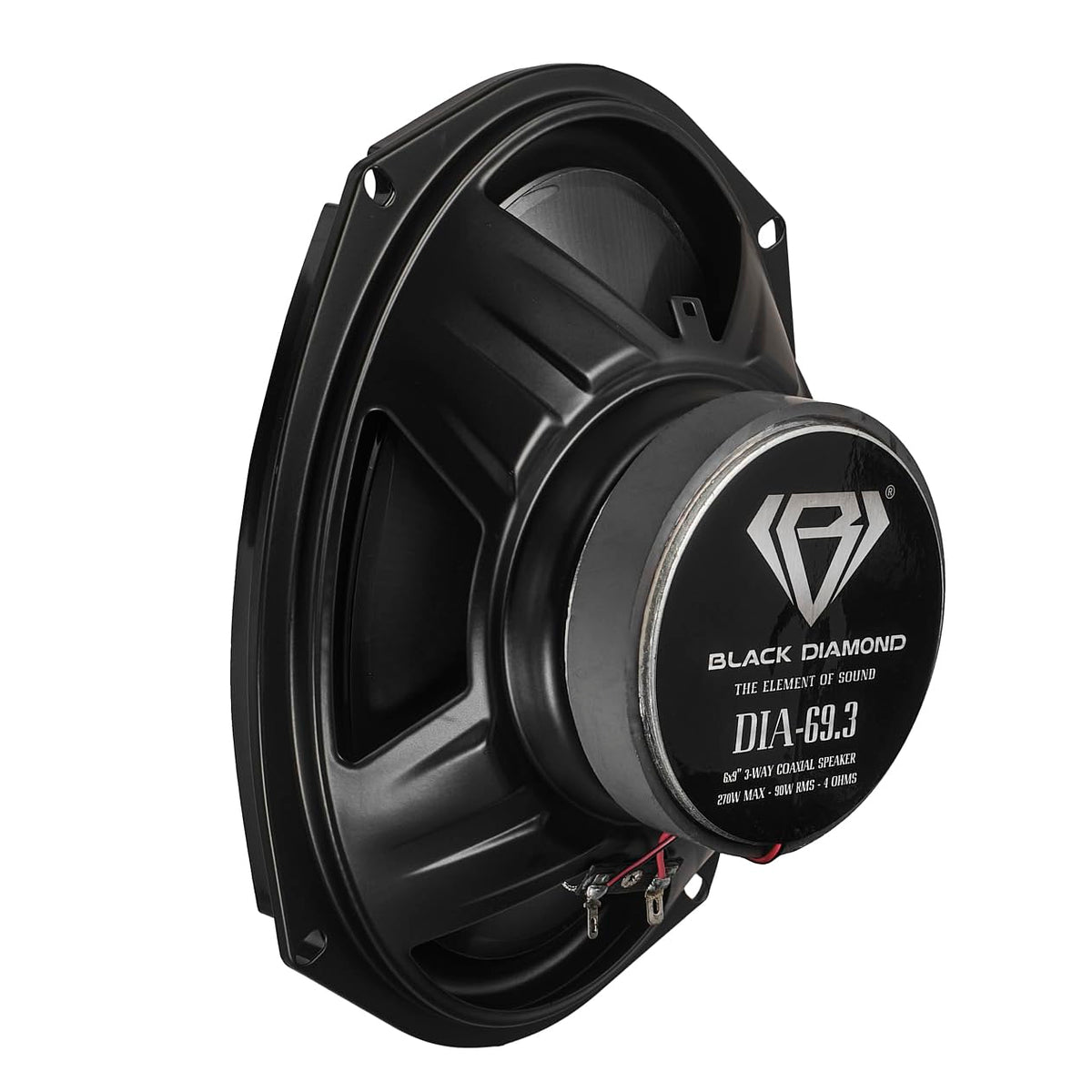 Altavoces Coaxiales Black Diamond Negros 3 Vías 6 x 9 270 Vatios para Coche