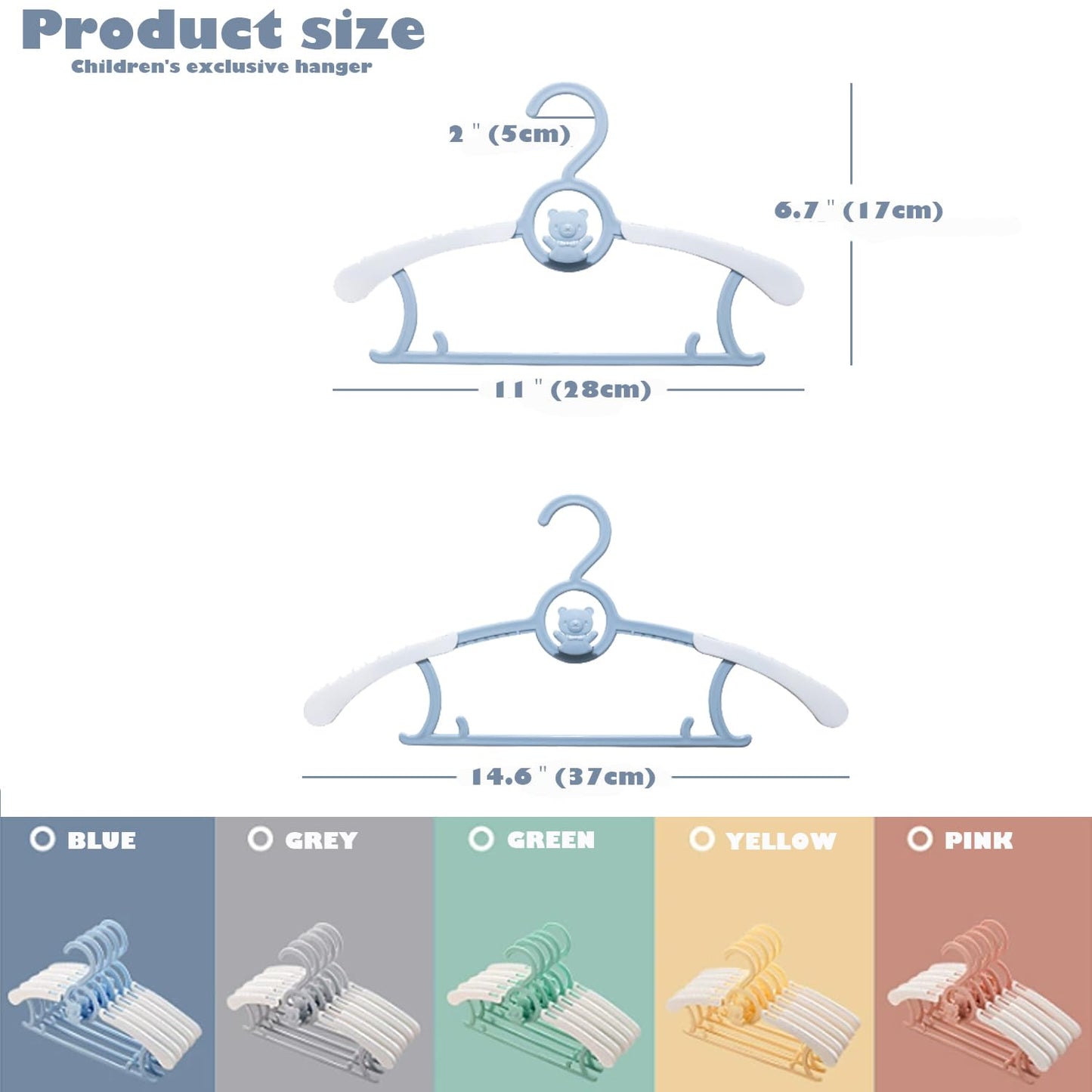 JSF20 perchas de clóset para bebé, antideslizantes, ajustables, para ropa de recién nacido, percha de ropa infantil y niñas