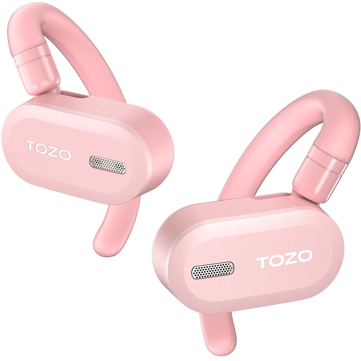 Auriculares Inalámbricos TOZO O2 Rosa con Ajuste Multiángulo y Diseño de Doble Eje para Comodidad Duradera