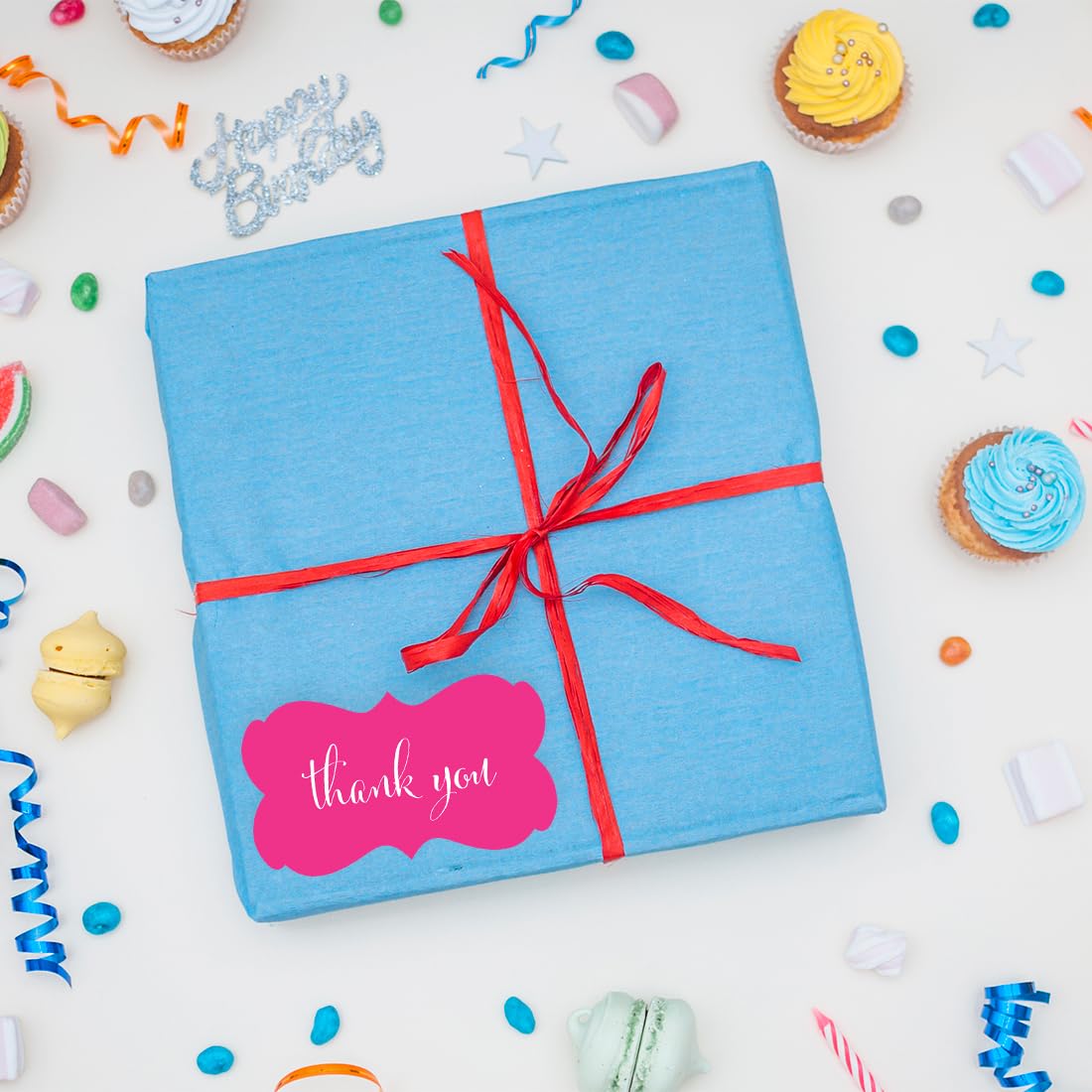 Andaz Press Etiqueta para sobre , Thank You Fucsia, 1, 36.00