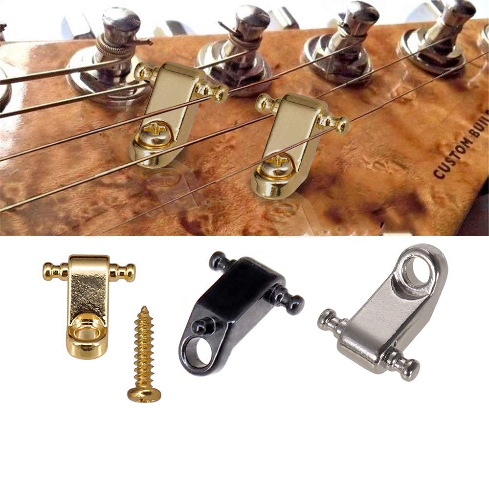 Juego de 2 guías de cuerda para guitarra eléctrica para árbol estándar (cromo)