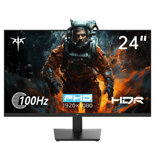 KTC Monitor de computadora Full HD de 24 Pulgadas 1080P, Monitor de Juegos sin Marco HDR10 de 100 Hz, con Puertos Freesync, HDMI y VGA, Monitor de PC para Trabajar, VESA, inclinación Ajustable,