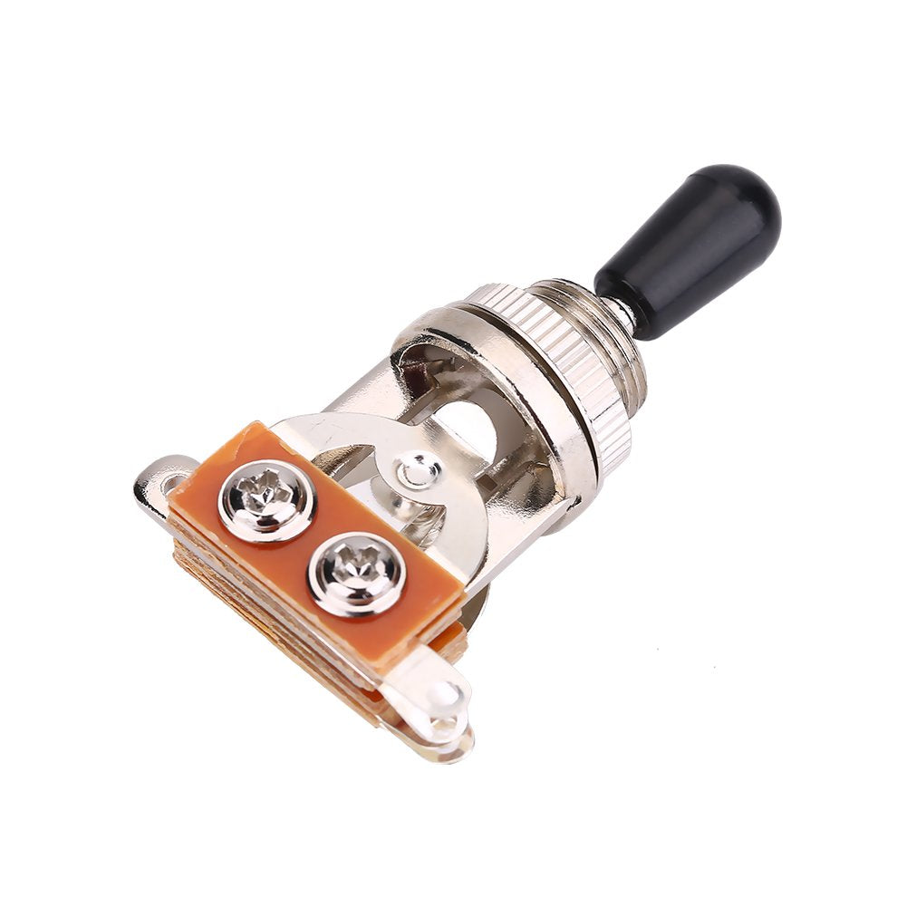 Interruptor de 3 vías, 1 interruptor de palanca de metal de 3 vías para guitarra eléctrica LP (plateado)