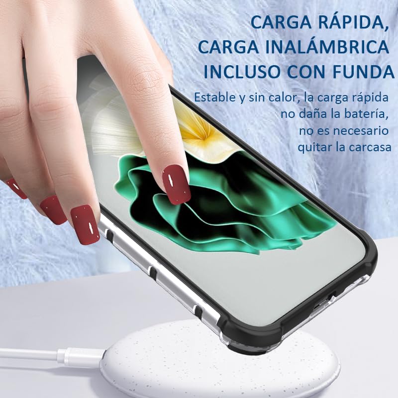 DABUNA Funda para Huawei Pura 70 Case Uso Rudo Cuatro Esquinas Engrosada Transparente Carcasa Bumper Protectora de Cámara,Resistirse Caer Colmena PC Cover
