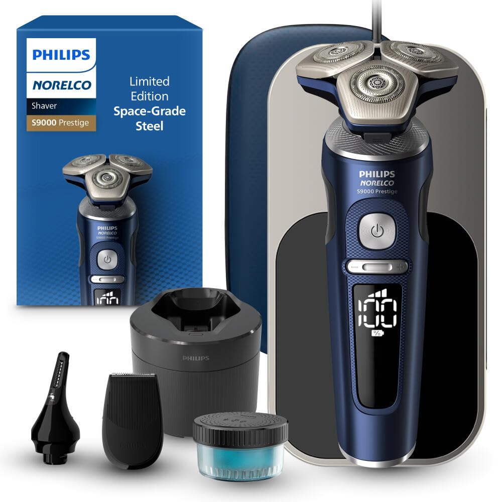 Philips Norelco S9000 Prestige - Máquina de afeitar recargable en húmedo y seco SP9886/89