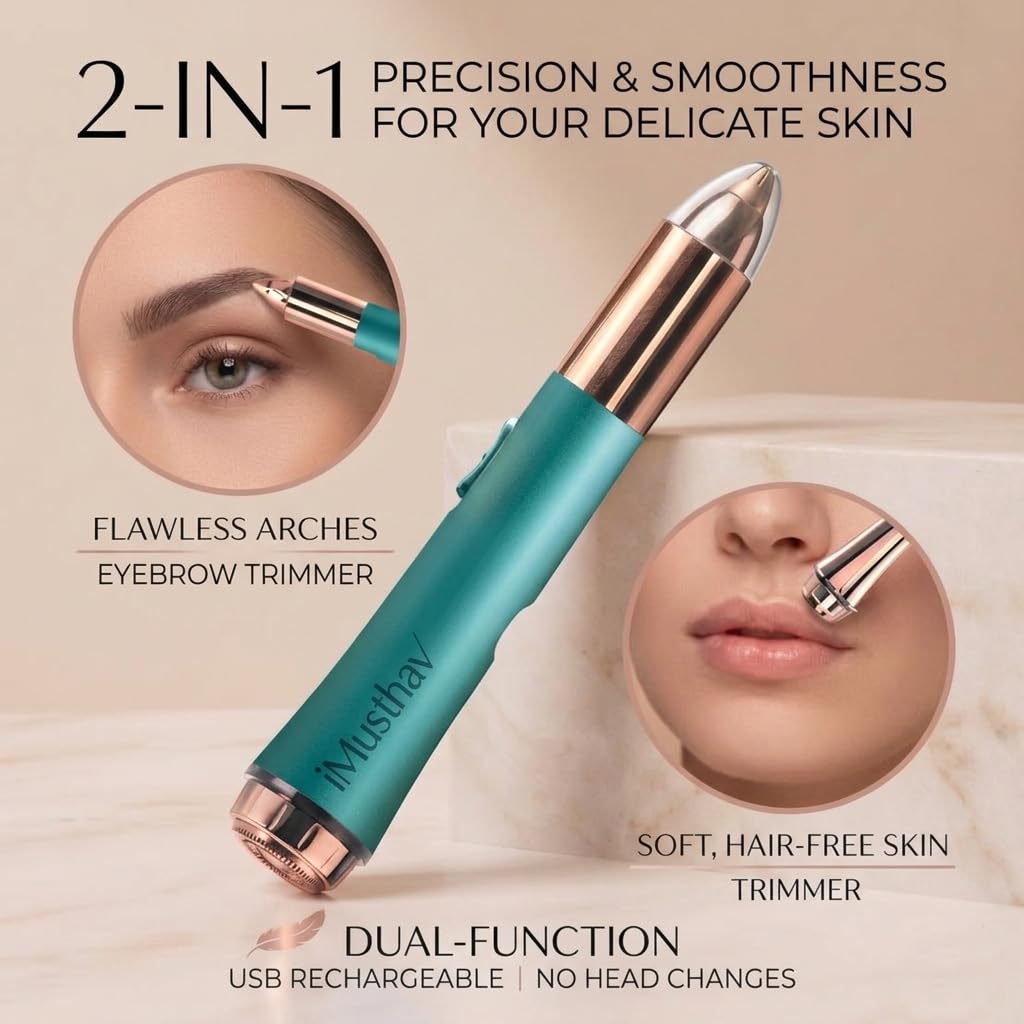 Depiladora Eléctrica Indolora para Mujer, Elimina Vello de Cejas y Facial