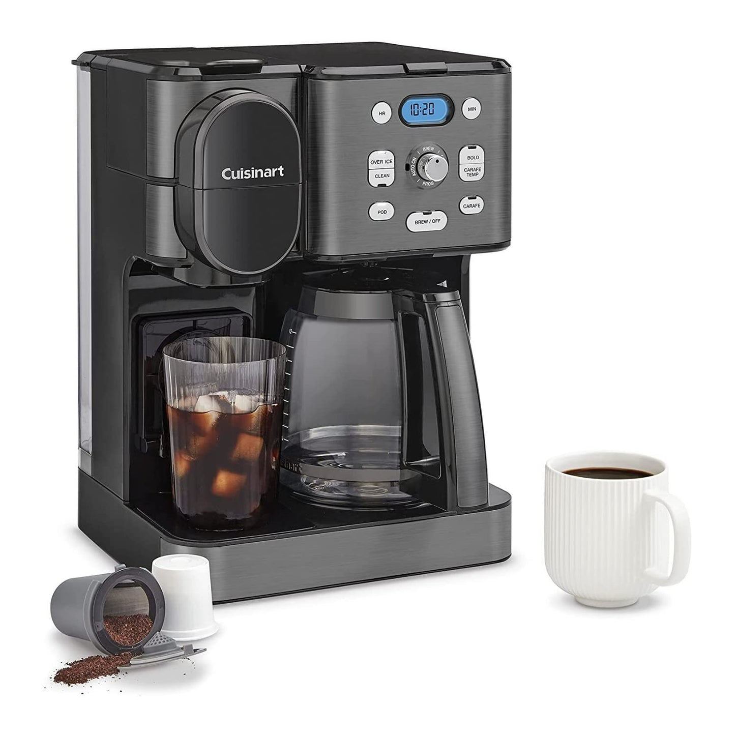 Cuisinart Cafetera combinada en acero inoxidable negro
