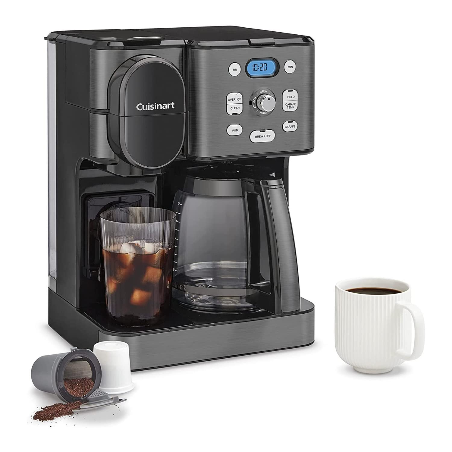 Cuisinart Cafetera combinada en acero inoxidable negro