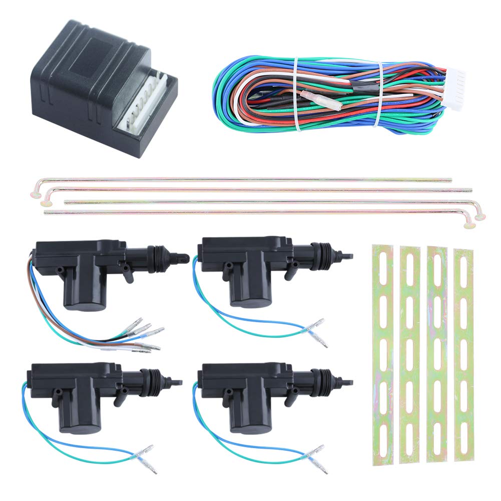 Sistema de Bloqueo de Puerta Central Easyguard CL13 Negro con 4 Actuadores de Cerradura 1 Master 3 Esclavos DC12V