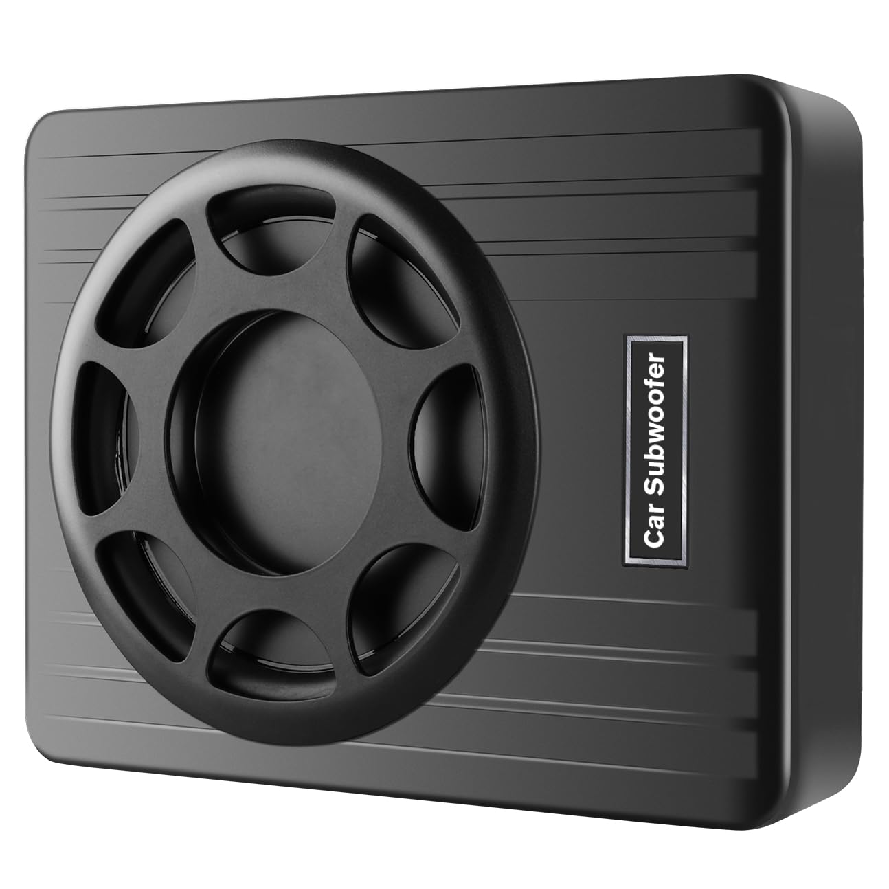 litillbuly Subwoofer de coche de 10 pulgadas, 800 W, subwoofer delgado para debajo del asiento, entrada de nivel alto/bajo, subwoofer de audio para coche/camión, amplificador integrado