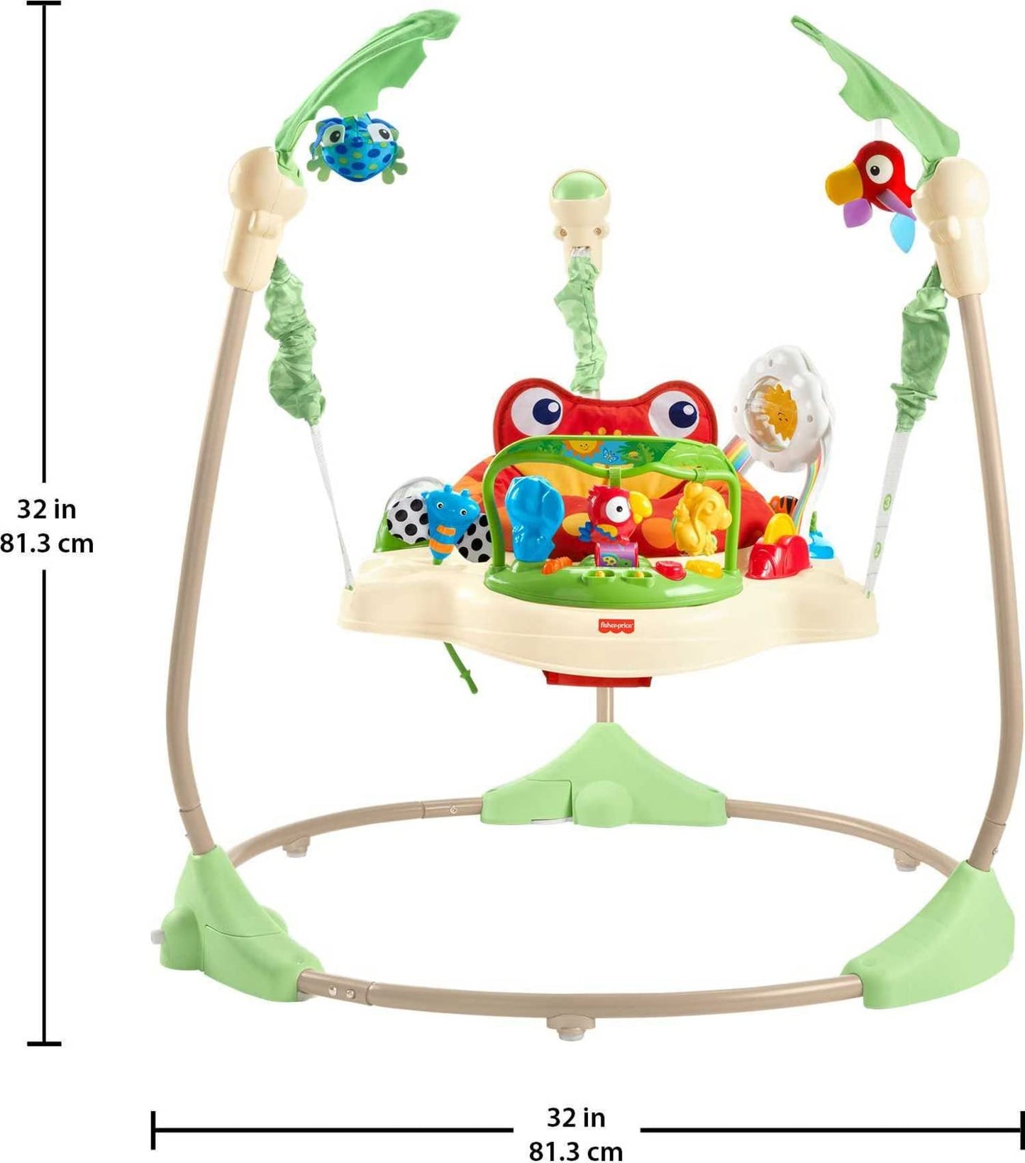 Fisher-Price Saltador Animalito de la Selva con luces y sonidos para bebé +1 año (Mattel K7198), Exclusivo en Amazon