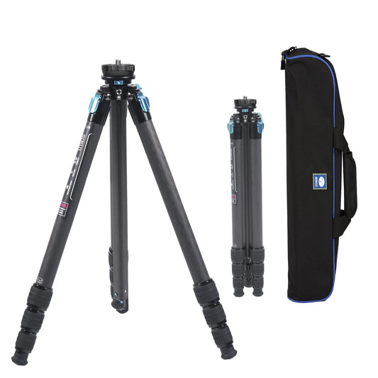 Trípode Profesional SIRUI Fibra de Carbono Resistente Impermeable 69 Pulgadas con Columna Central Triangular para Cámara DSLR y Videocámara