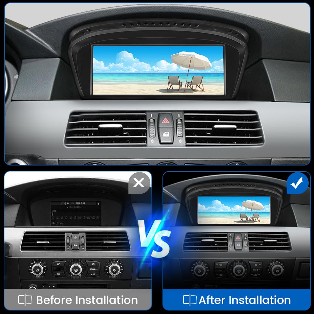 visualización de radio de coche Linux de 8.8 pulgadas para BMW Serie 3/5 E60 E61 E63 E64 E90 E91 E92 CCC (2004-2008) Wireless CarPlay Android Auto Display Mirror Link Bluetooth Video Player Unidad