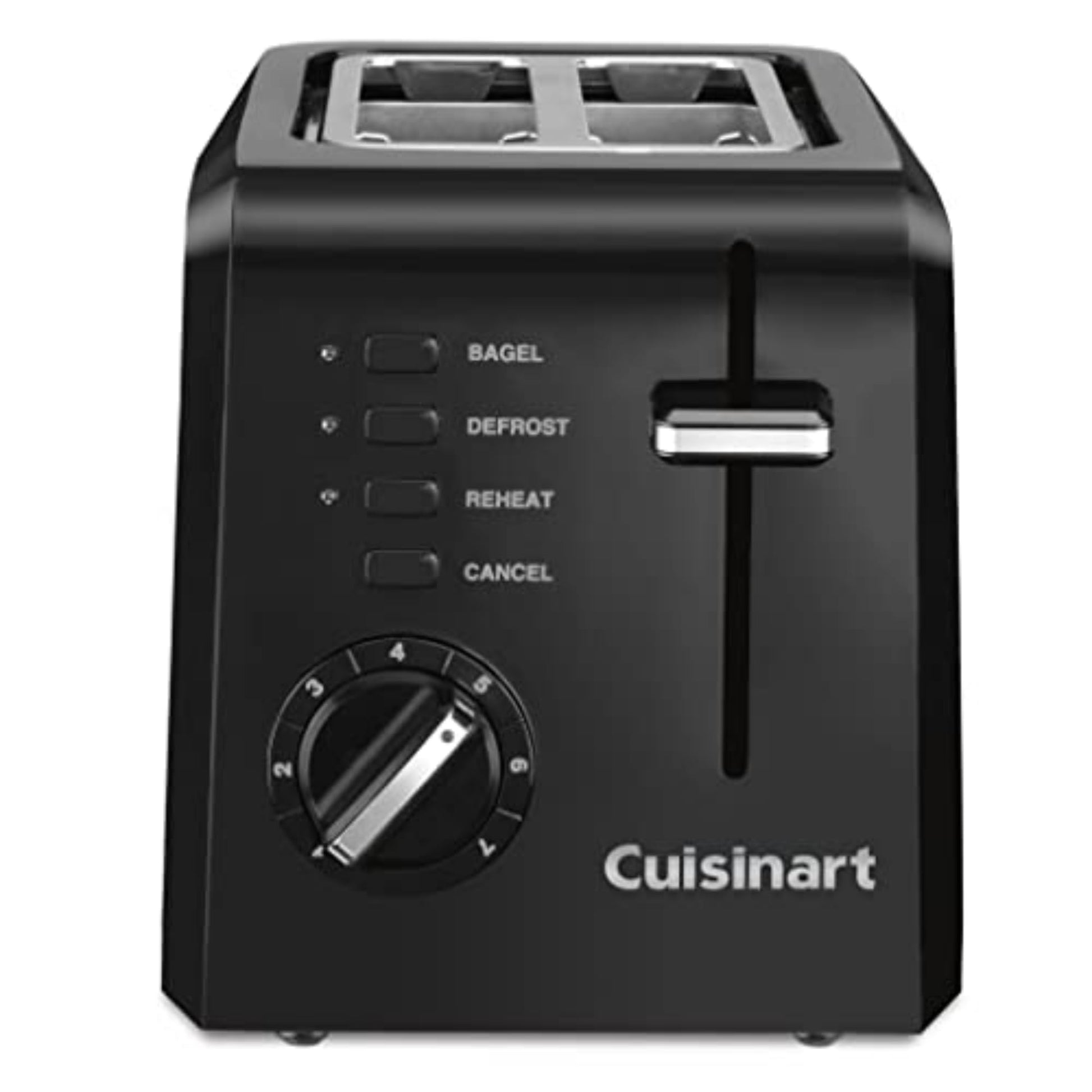 Cuisinart CPT-122BK tostador compacta de plástico de 2 rebanadas, color negro