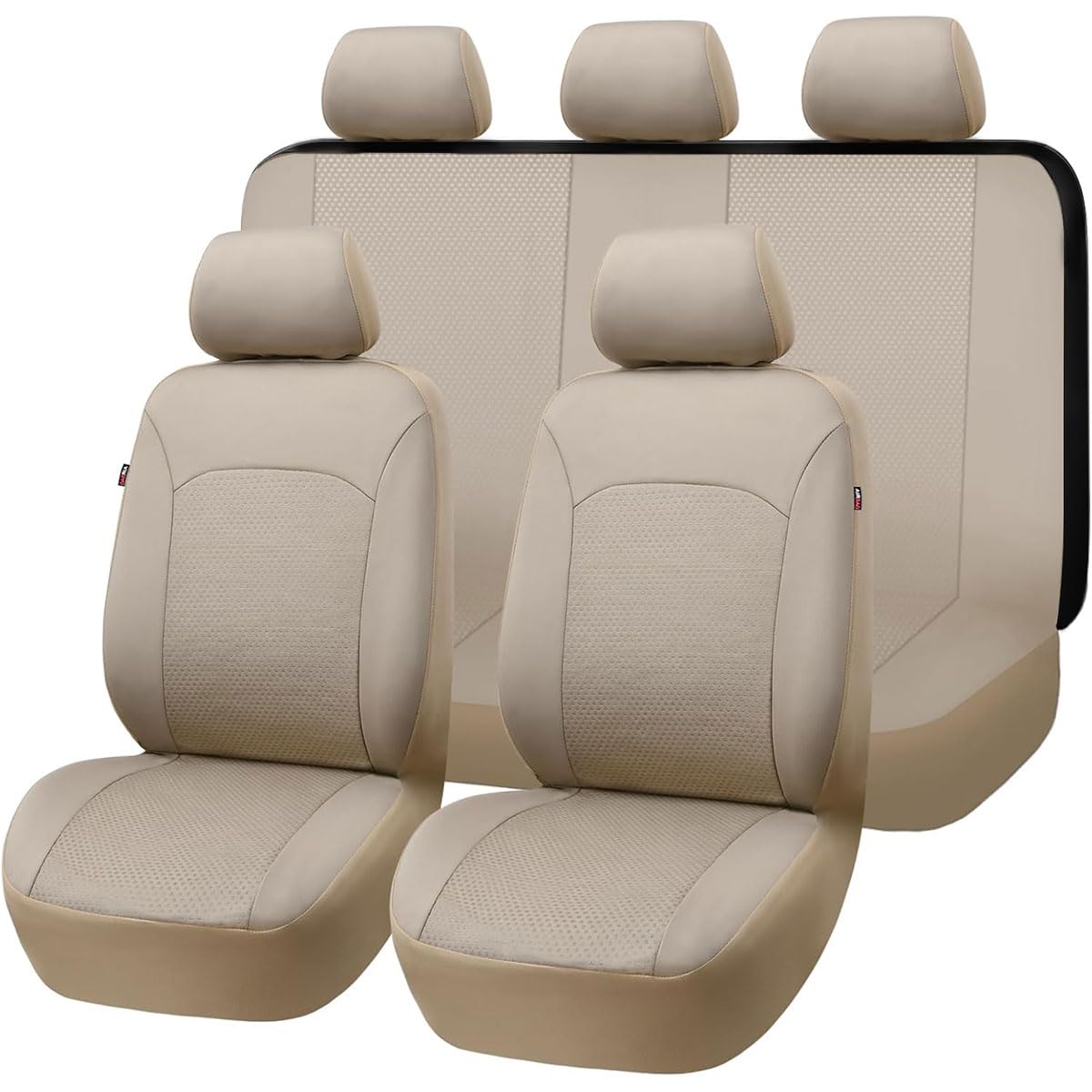 Flying Banner Fundas Para Asientos De Auto Asientos Delanteros Banco Trasero Poliéster Protectores Para Asientos De Auto Fácil Instalación Banco Trasero Dividido Clásico Hombre Dama Camión (Juego Comp