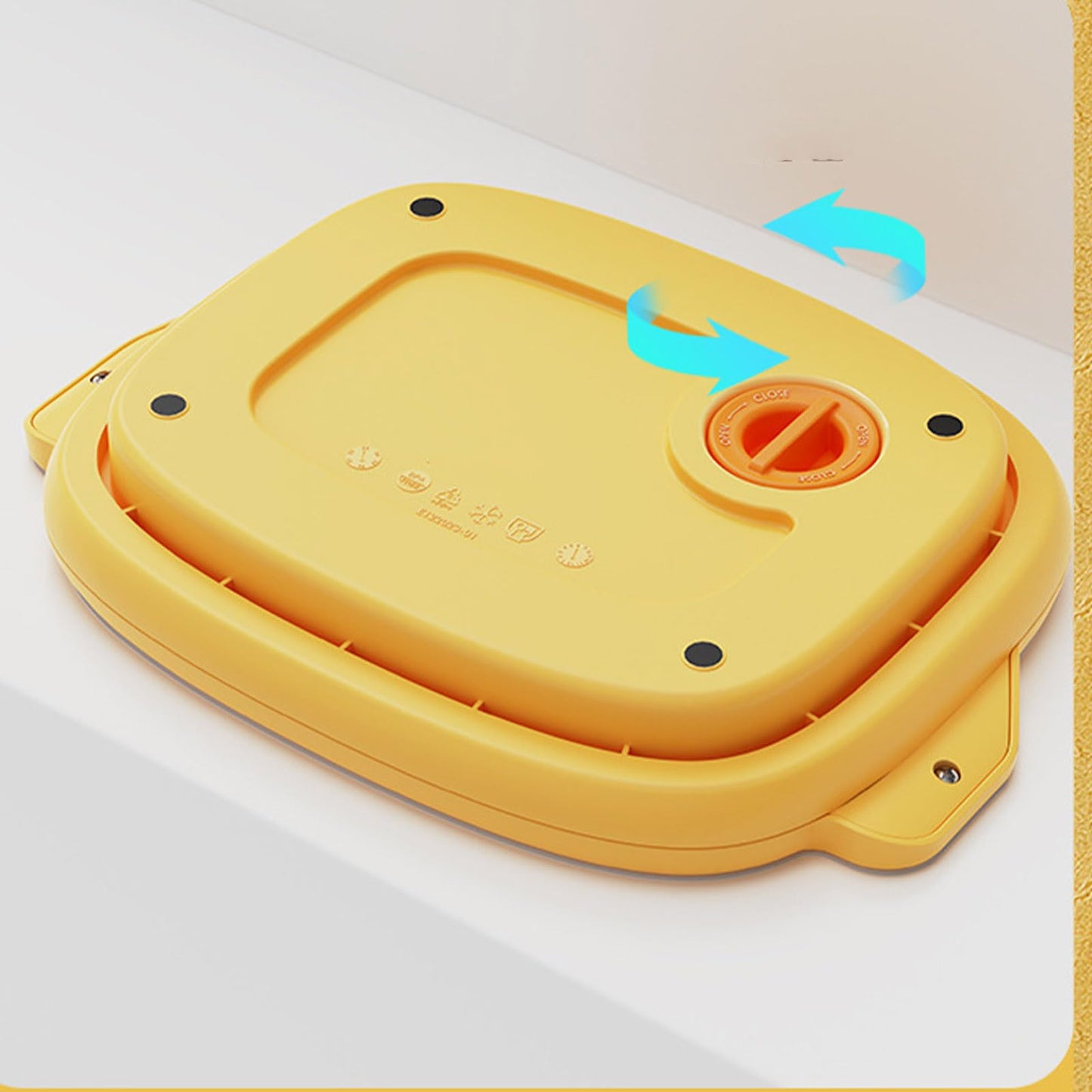 Máquina para Hacer Helados Enrollados, Yogurt Maker, Máquina para Hacer Helados, Placa de Acero Inoxidable 304, Innovadora para Yogur Helado (Yellow)