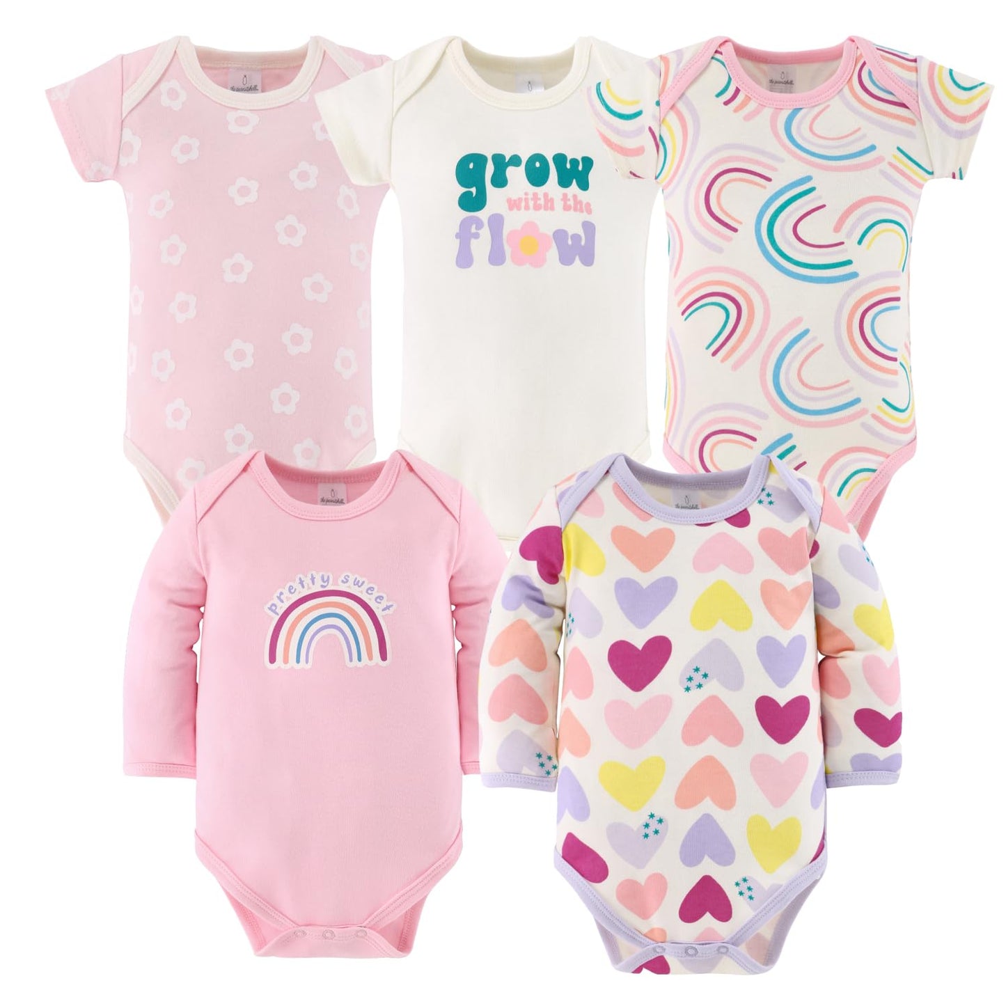 The Peanutshell - Juego de regalo de canastas para bebés y niñas, 30 piezas, ropa de bebé y artículos esenciales para recién nacidos, ropa de bebé recién nacido de 0 a 3 meses, bonito dulce, Rosado,