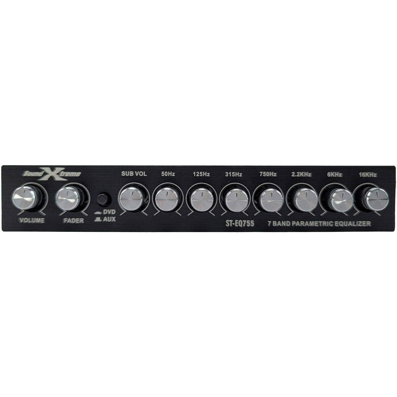 Ecualizador Paramétrico de Audio SoundXtreme ST-EQ755 Negro 7 Bandas 8 Voltios RMS para Coche