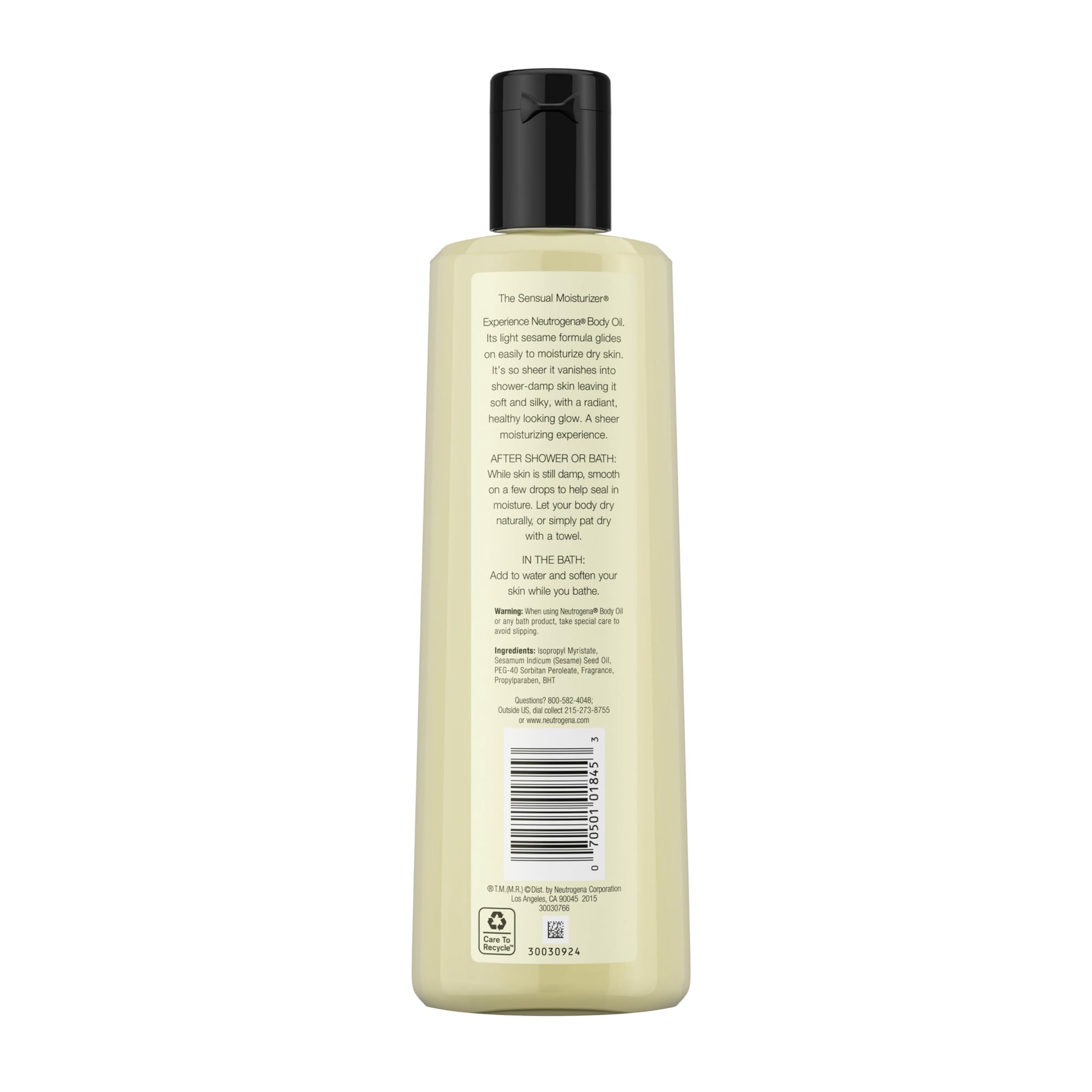 Neutrogena - Aceite Corporal Light Sesame, Unisex, 16 oz