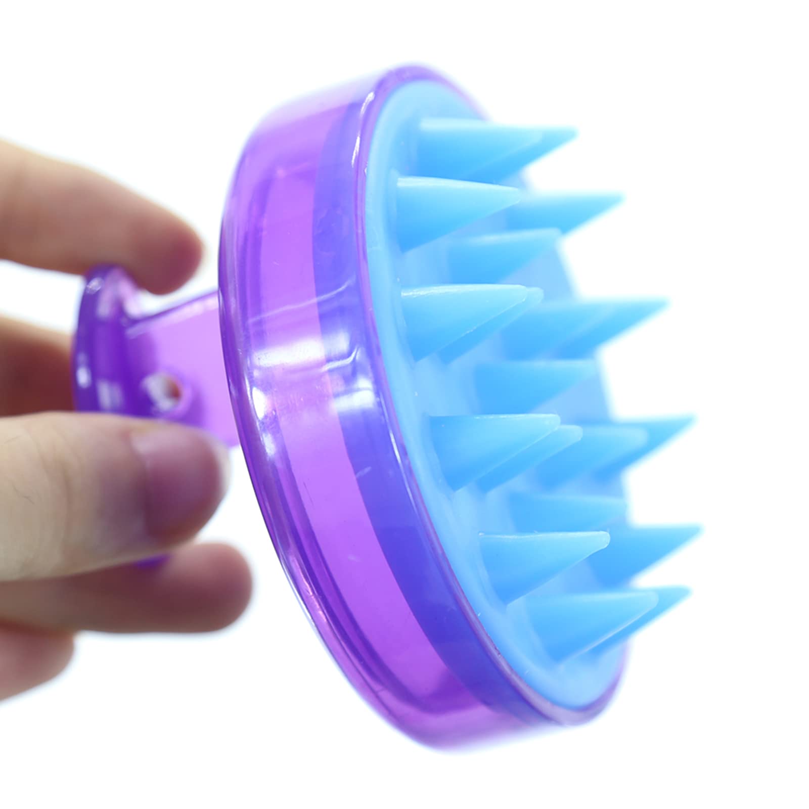 Cepillo Masajeador BTWTRY Morado Silicona Suave para Crecimiento del Cabello para Hombre