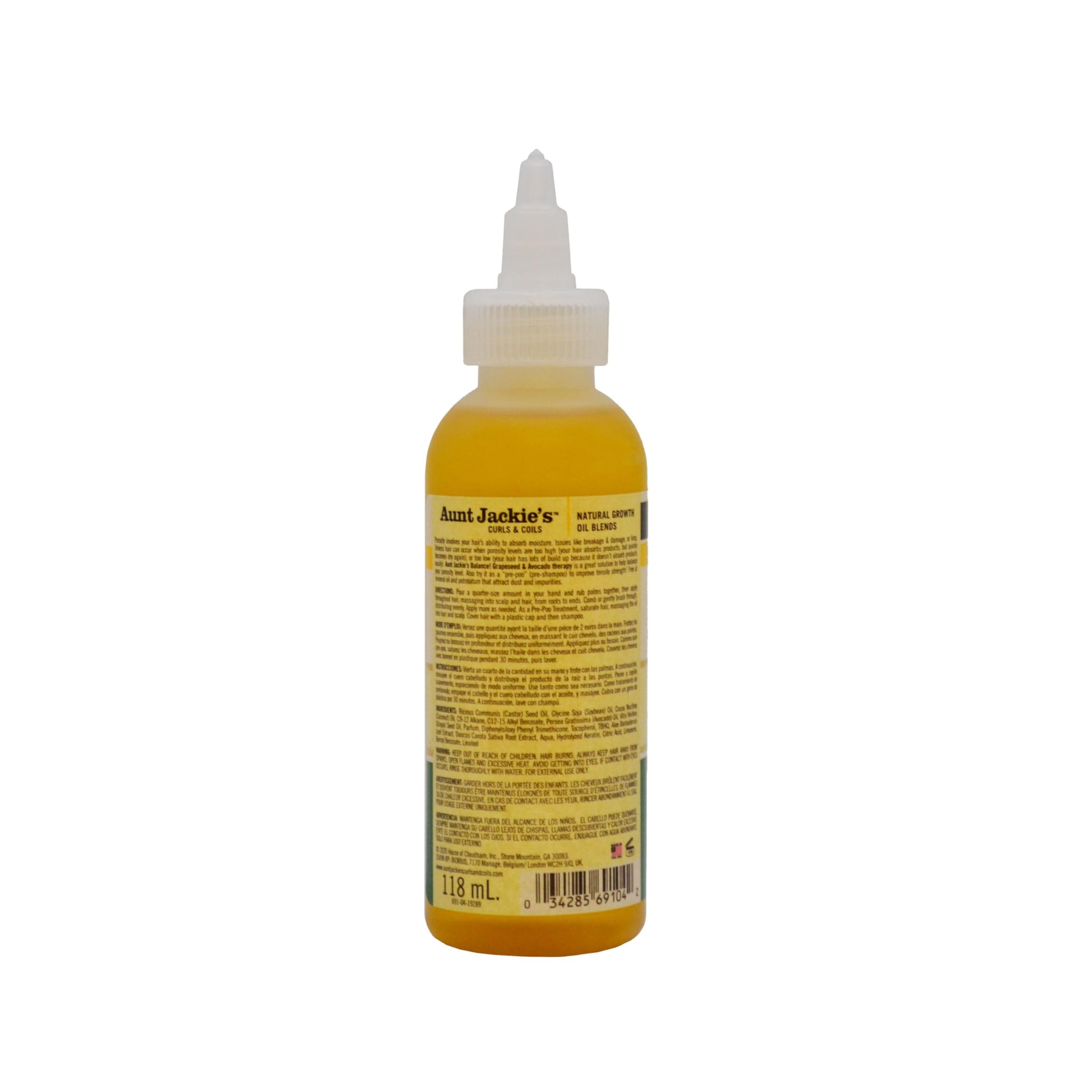 Aunt Jackie's Balance Grapeseed & Avocado Oil - 4 oz