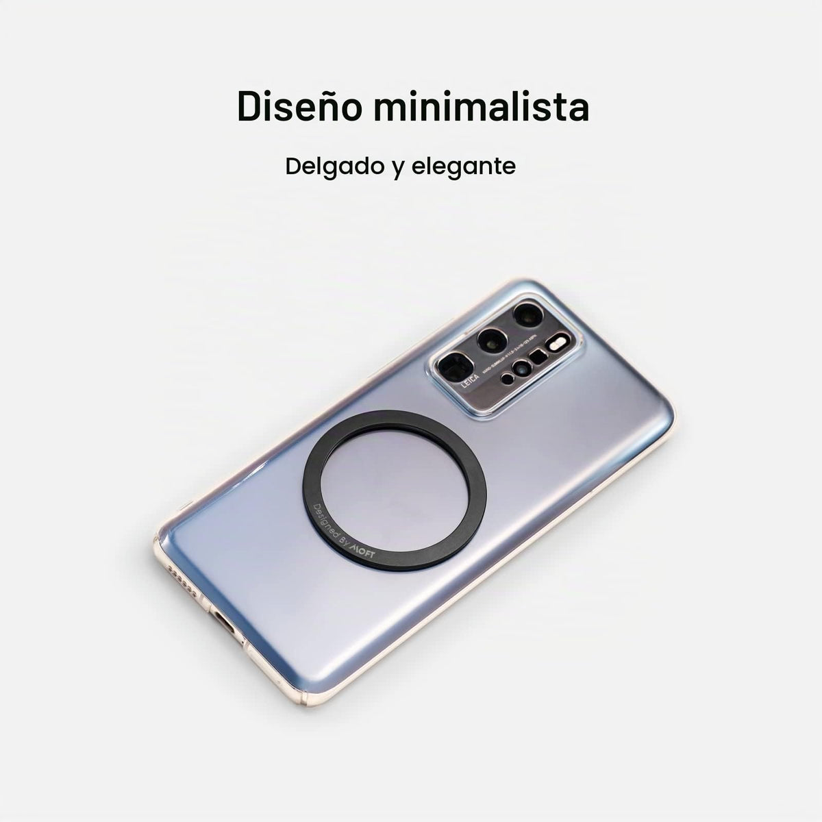 Anillo Magnético Delgado MOFT Negro Universal para Smartphones