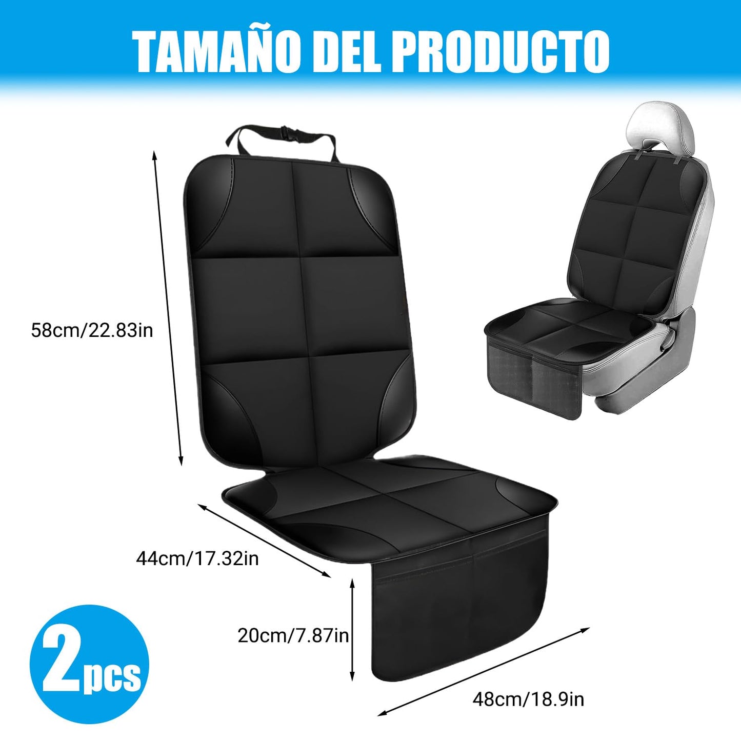 COSTRN Cubre Asientos para Auto Juego de 2 Piezas Oxford