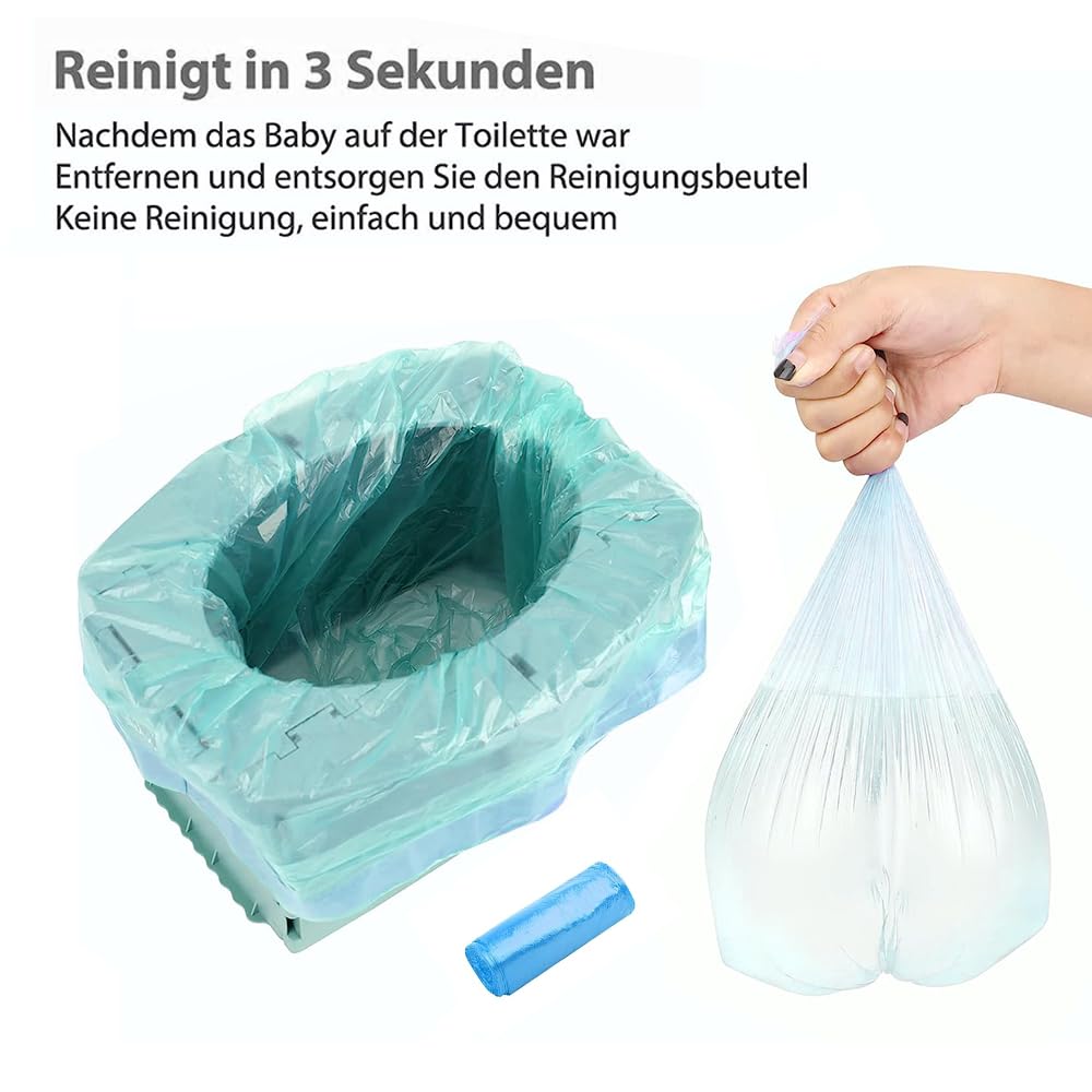 Orinal de viaje para niños, orinal portátil para viajes de niños, reutilizable portátil plegable para niños pequeños, asiento para orinal para entrenamiento de bebé para ir al baño, aplicar al