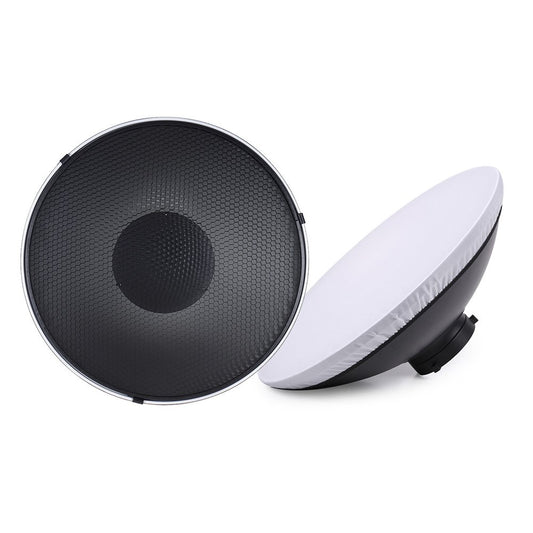 Andoer Bowens - Difusor Reflector para Platos de Belleza de 16 Pulgadas + Rejilla de Panal + Tela Suave Interior Blanco para Estudio fotográfico Bowens luz estroboscópica Speedlite