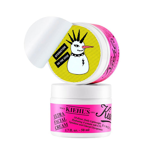 Kiehl's Christmas, Ultra Facial, Crema Facial Hidratante edición especial, Refuerza la Barrera de la Piel e Incluso Hidrata la Piel Sensible por 72 hrs., Con Escualano, 50 ml