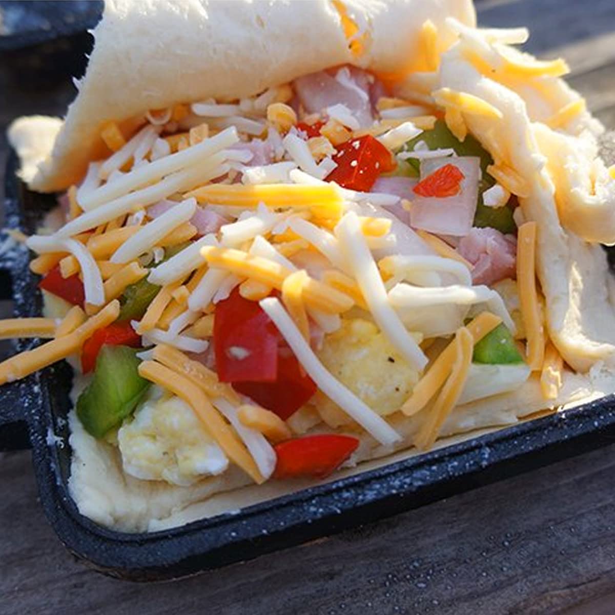 AILITOR - Sandwichera de Campfire de hierro fundido, paquete de 4 unidades, para camping, cocina de pastel de montaña