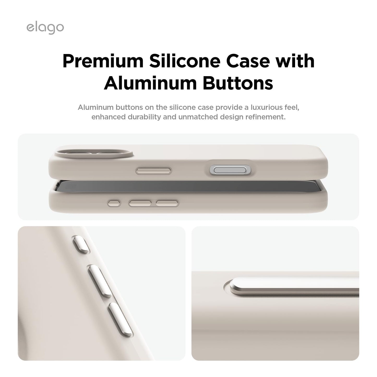 Funda de Silicona elago Piedra Magnética con Imanes para iPhone Compatible MagSafe