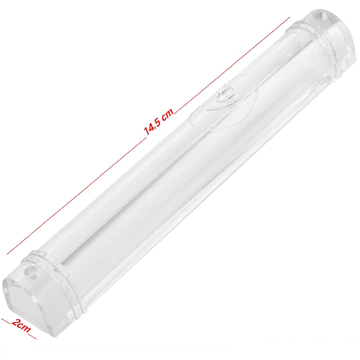 MEZUZAH - Soporte para funda (shidell), plástico semirredondo plateado, impermeable, 5 unidades (transparente, 12)