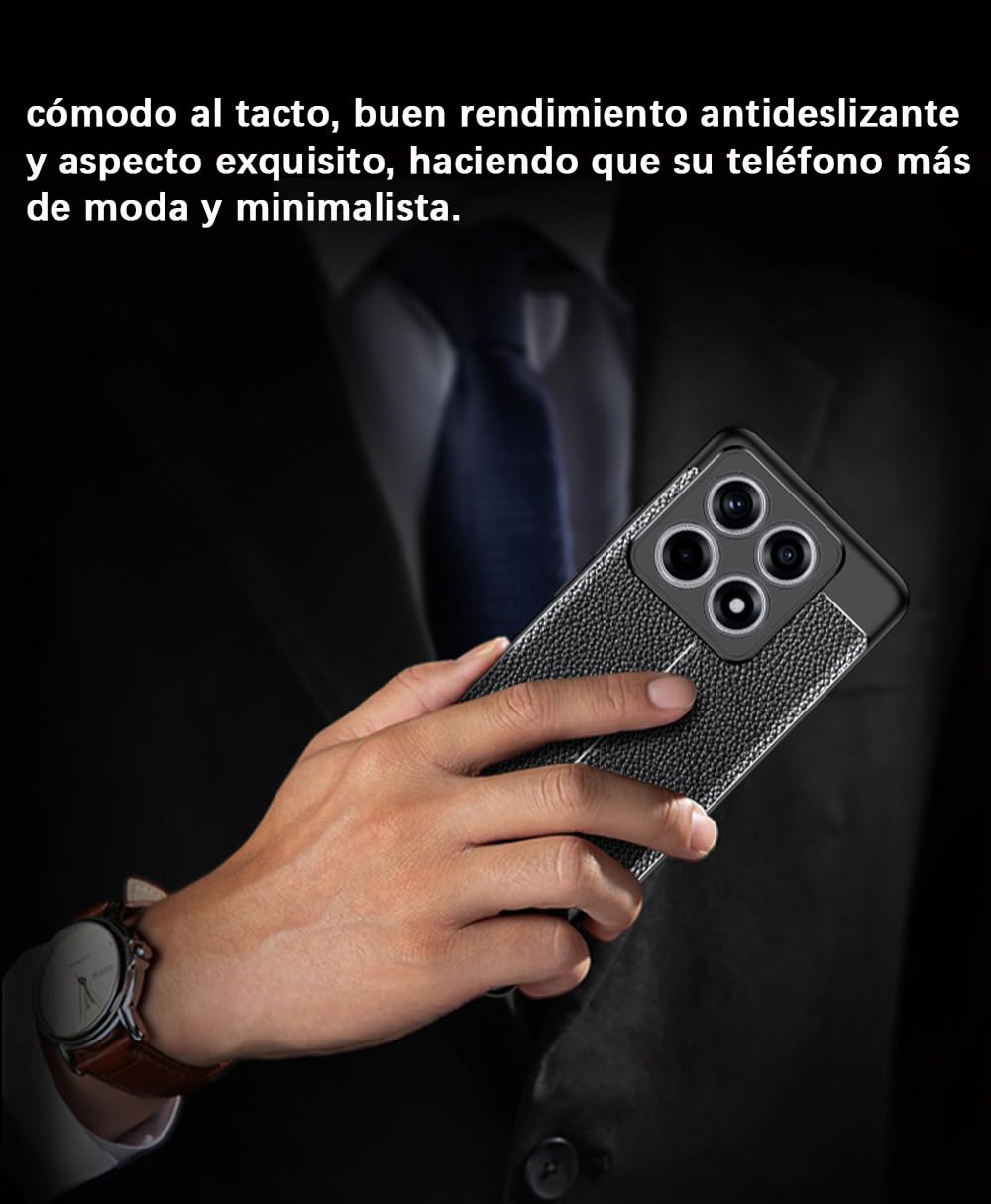 DABUNA Funda para Xiaomi 14T Case Uso Rudo Protector de Cámara Duradero Suave Antihuellas Protector Cover (Negro)