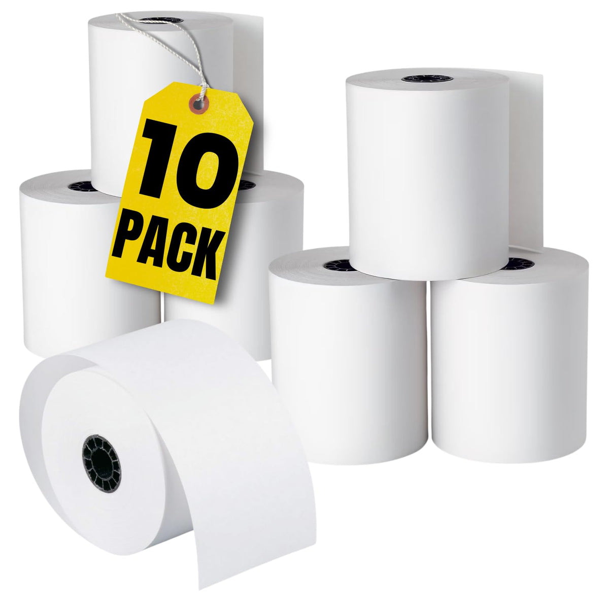 Papel de Impresión 1InTheOffice Blanco 7.62 cm x 3904.00 cm 10 Rollos