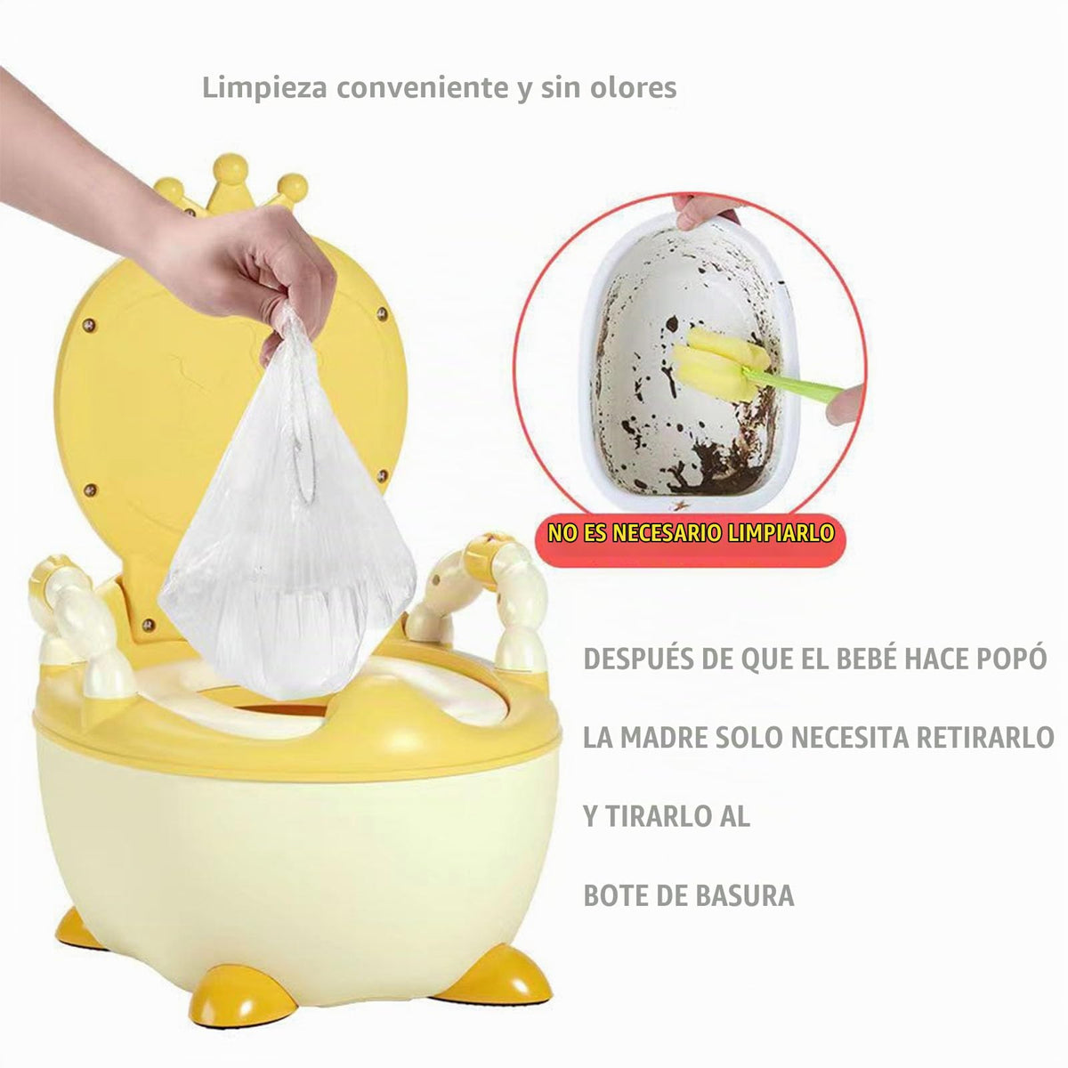 OULIGET Forros para Silla de Orinal con Elástico, Bolsas Portátiles para Entrenamiento de Orinal, Forros de Repuesto Desechables para Niños Pequeños, Niños y Bebés, Funda de Asiento de Inodoro, 17x8