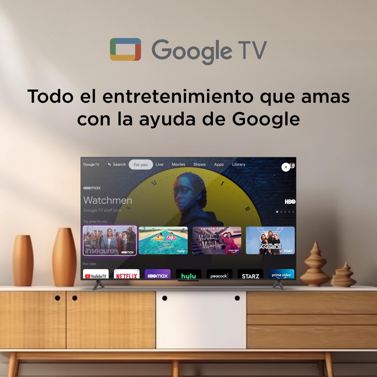 TCL Smart TV Pantalla 65" 65S454 Google TV UHD 4K Compatible con Alexa
